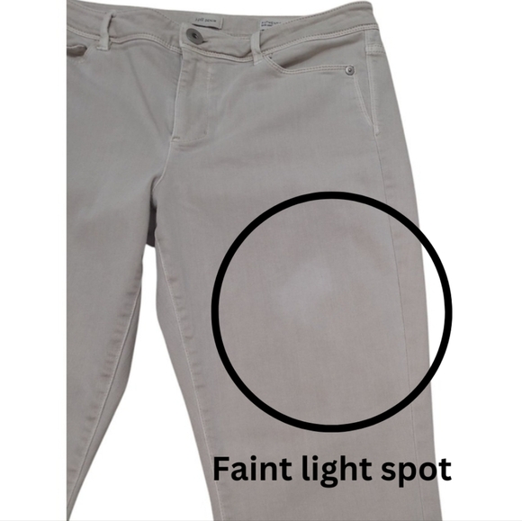 J Jill Denim Authentic Fit Slim Ankle Jeans Taupe Size 10 - Picture 9 of 16